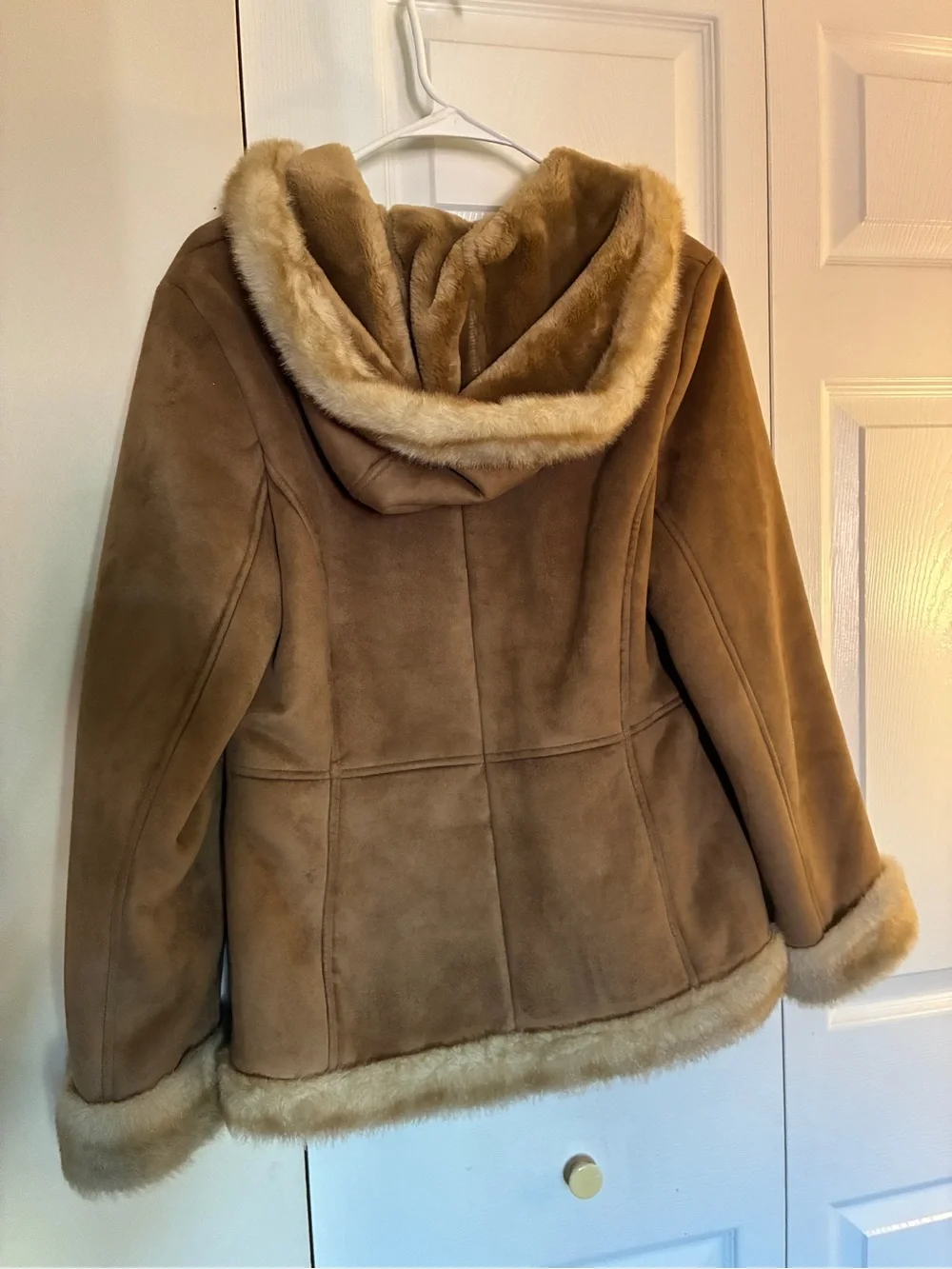 croft & barrow Brown Faux Shearling Trim Jacket